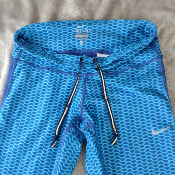 Blue Nike Running Dri-Fit Crop Leggings XS - Picture 5 of 11